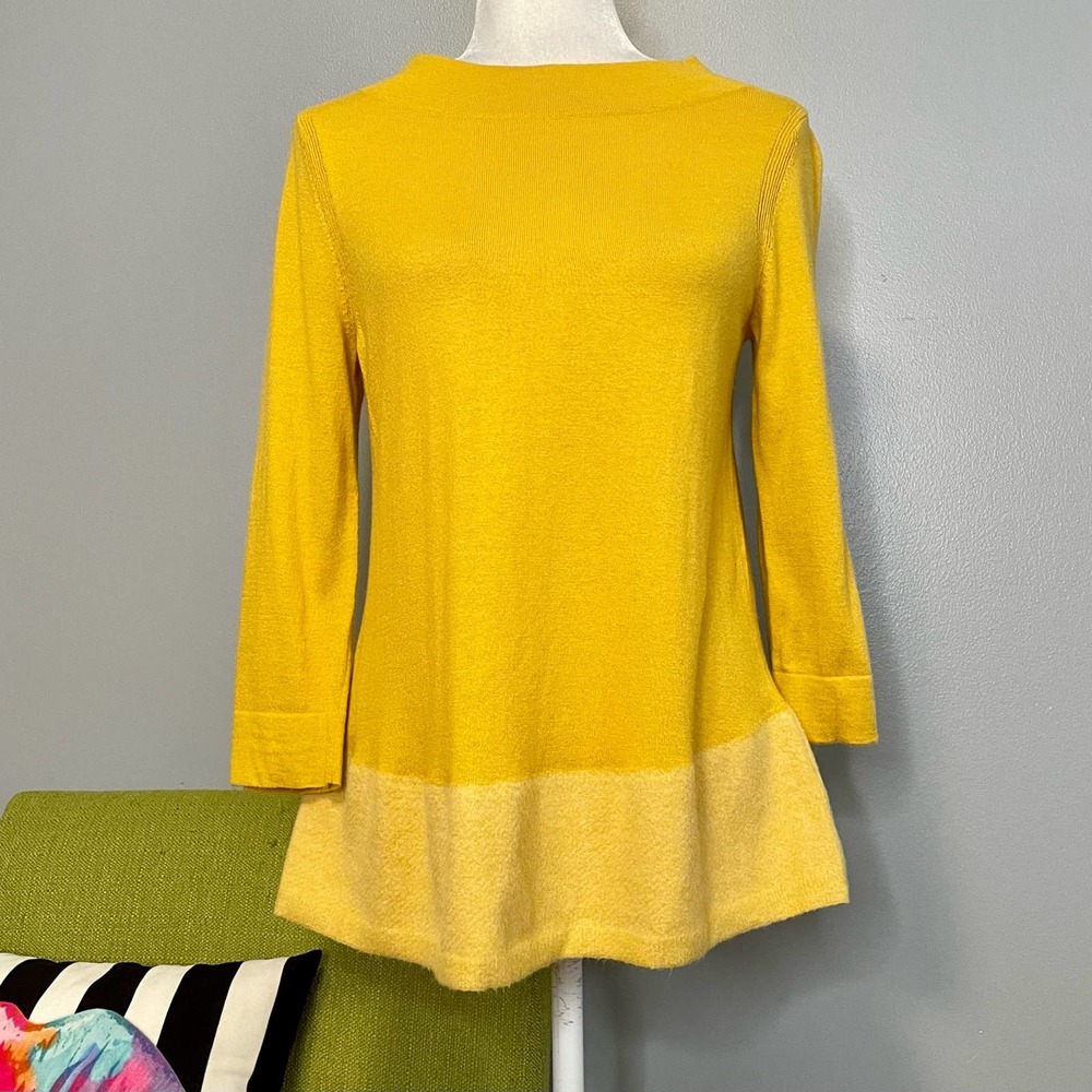Angel of the North Anthropologie Evi Yellow Cashmere Blend Sweater